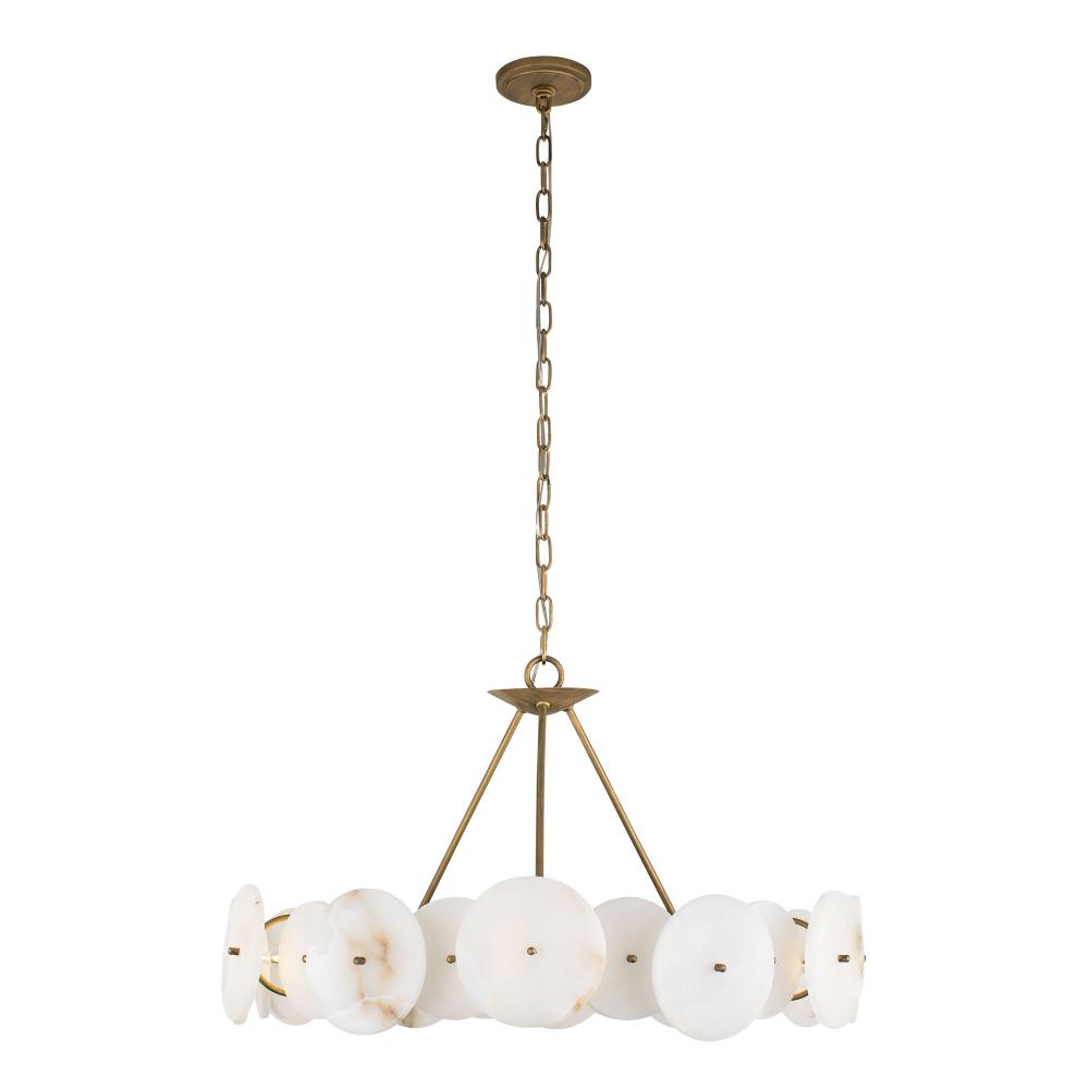 Cosmos 6-Lt Chandelier - Havana Gold