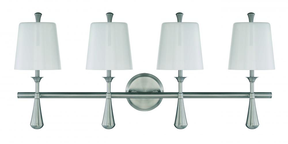 Palmer 4 Light Vanity in Brushed Polished Nickel