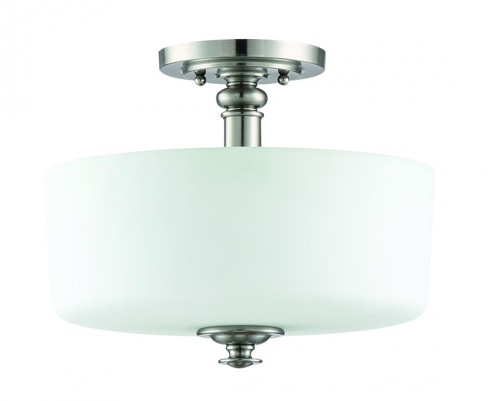 Dardyn 3 Light Convertible Semi Flush in Brushed Polished Nickel