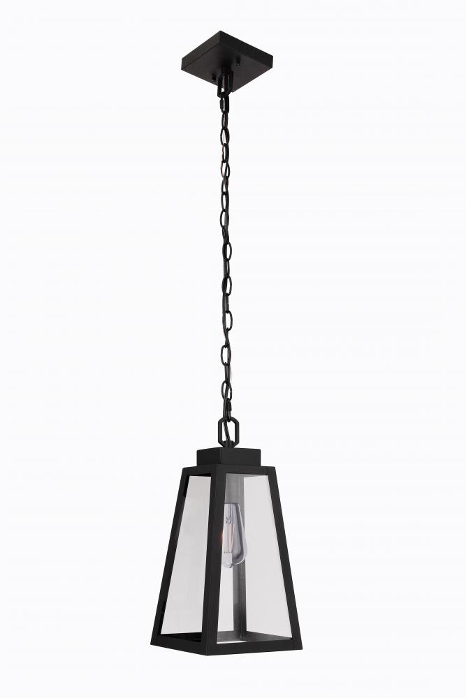 Sorano 1 Light Outdoor Pendant in Textured Black