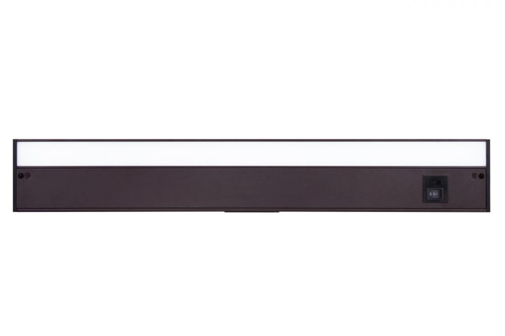 24" Under Cabinet LED Light Bar in Bronze (3-in-1 Adjustable Color Temperature)