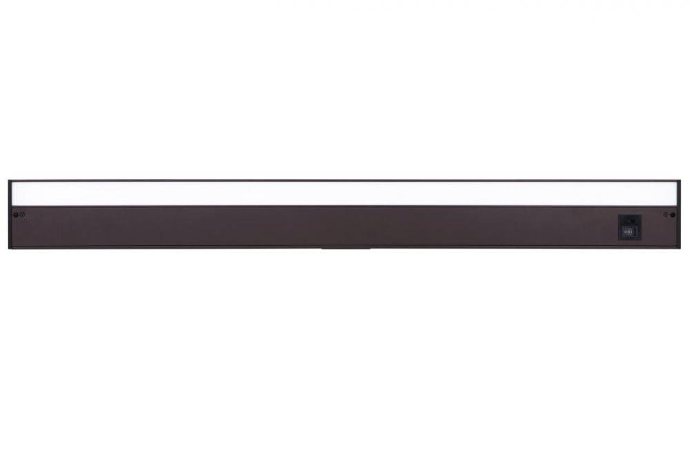 36" Under Cabinet LED Light Bar in Bronze (3-in-1 Adjustable Color Temperature)