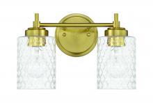 Craftmade 60502-SB - Claire 2 Light Vanity in Satin Brass