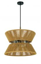 Craftmade 58596-FBWAL - Serena 6 Light Pendant in Flat Black/Walnut