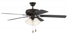 Craftmade DCF52ESP5C3W - 52" Decorator's Choice 3 Light in Espresso w/ Walnut/Espresso Blades