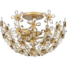 Quoizel QSF6783SGD - Rosemary 3-Light Soft Gold Semi-Flush Mount