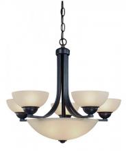 Dolan Designs 208-78 - Fireside 5+3Lt Bowl Chandelier Bolivian