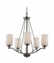 Trans Globe 70525 ROB - Mod Pod 5-Light Single Tier Glass Shaded Chandelier