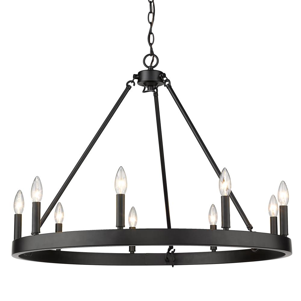 Alastair 9-Light Chandelier in Matte Black