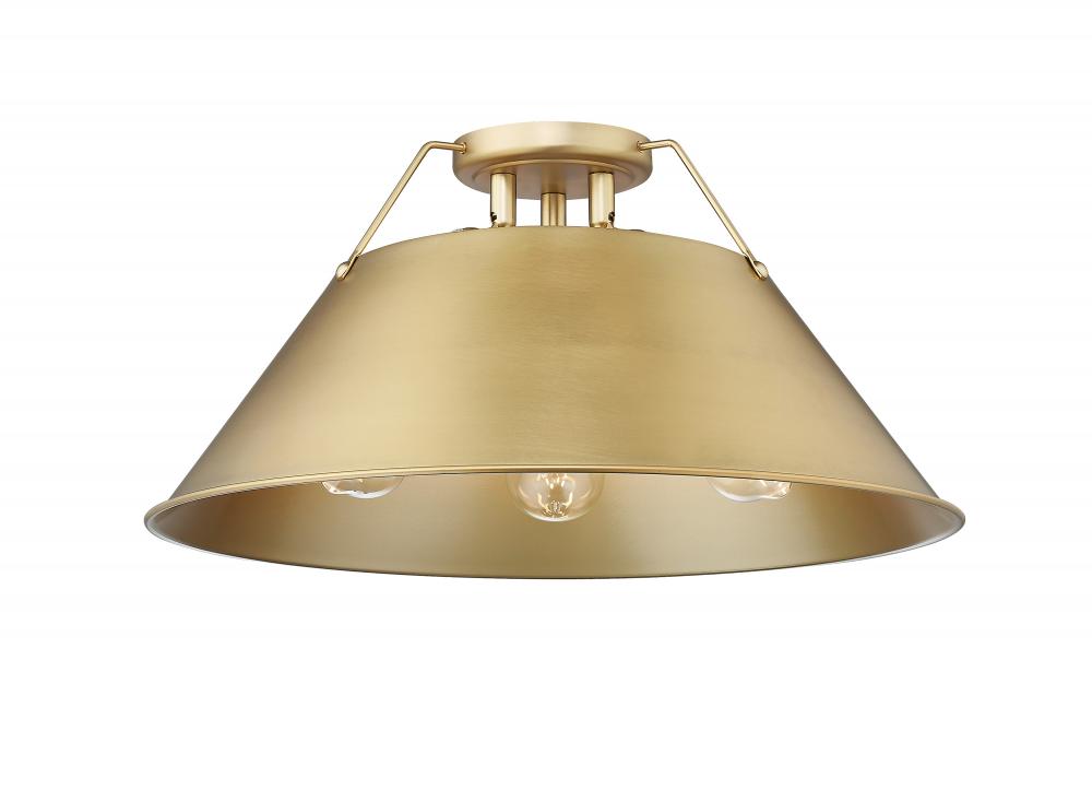 Orwell 3-Light Flush Mount in Brushed Champagne Bronze