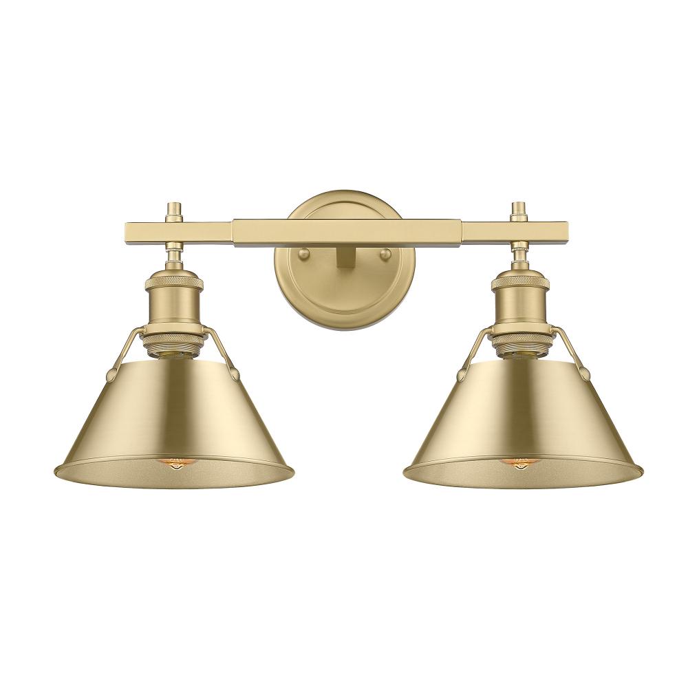 Orwell 2-Light Vanity Light in Brushed Champagne Bronze