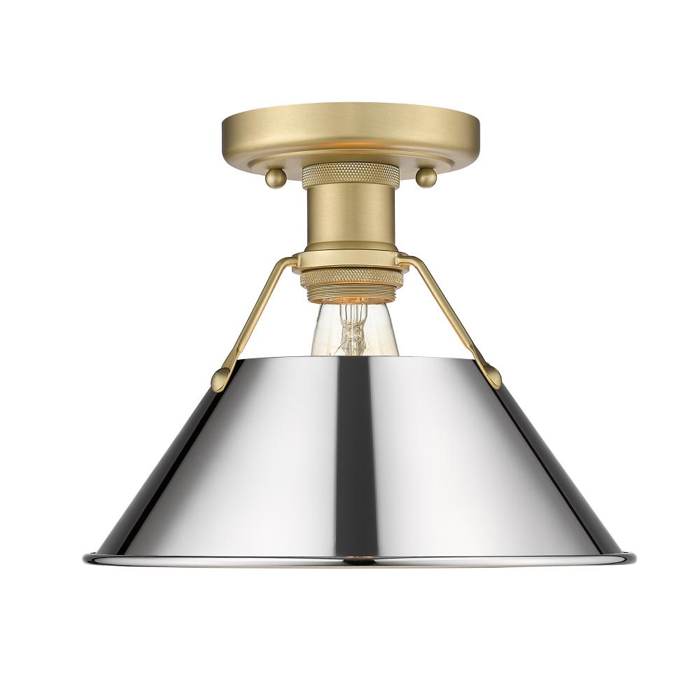 Orwell 1-Light Flush Mount in Brushed Champagne Bronze with Chrome