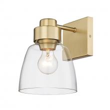 Golden Canada 0314-1W BCB-CLR - Remy BCB 1 Light Wall Sconce in Brushed Champagne Bronze with Clear Glass Shade