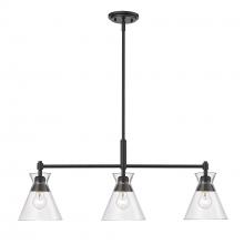 Golden Canada 0511-LP BLK-CLR - Malta Linear Pendant in Matte Black with Clear Glass Shade