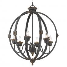 Golden Canada 0892-6 ABI - Jules 6 Light Chandelier in Antique Black Iron