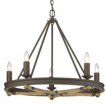 Golden Canada 1053-5 DR - Stokes 5 Light Chandelier in Dark Rust