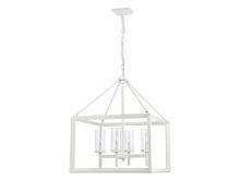 Golden Canada 2073-4 NWT-CLR - Smyth 4-Light Chandelier in Natural White with Clear Glass