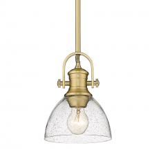 Golden Canada 3118-M1L BCB-SD - Hines Mini Pendant in Brushed Champagne Bronze with Seeded Glass Shades