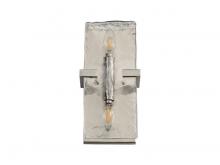 Golden Canada 3164-WSC PW-HWG - Aenon 2-Light Wall Sconce in Pewter with Hammered Water Glass