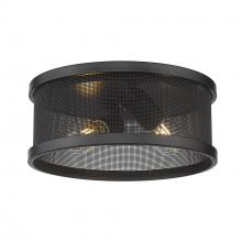 Golden Canada 3168-FM11 BLK-BLK - Channing 11" Flush Mount in Matte Black