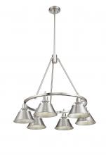 Golden Canada 3306-6 PW-PW - Orwell PW 6 Light Chandelier in Pewter with Pewter shades