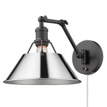 Golden Canada 3306-A1W BLK-CH - Orwell Articulating Wall Sconce in Matte Black with Chrome