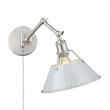 Golden Canada 3306-A1W PW-DB - Orwell PW 1 Light Articulating Wall Sconce in Pewter with Dusky Blue shade