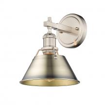 Golden Canada 3306-BA1 PW-AB - Orwell PW 1 Light Bath Vanity in Pewter with Aged Brass shade