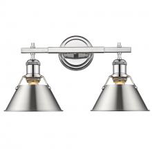 Golden Canada 3306-BA2 CH-PW - Orwell CH 2 Light Bath Vanity in Chrome with Pewter shades