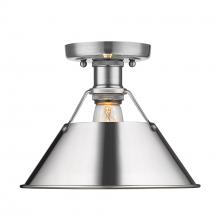 Golden Canada 3306-FM PW-CH - Orwell 1-Light Flush Mount in Pewter with Chrome