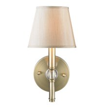 Golden Canada 3500-1W AB-PMT - Waverly 1 Light Wall Sconce in Aged Brass with Silken Parchment Shade