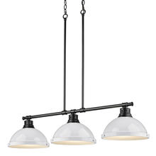 Golden Canada 3602-3LP BLK-WH - 3 Light Linear Pendant