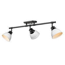 Golden Canada 3602-3SF BLK-WHT - Duncan 3-Light Semi-Flush - Track Light in Matte Black with Matte White