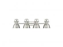 Golden Canada 3602-BA4 PW-PW - Duncan 4-Light Bath Vanity in Pewter with Pewter