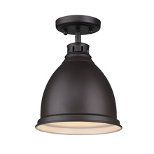 Golden Canada 3602-FM RBZ-RBZ - Duncan Flush Mount in Rubbed Bronze with a Rubbed Bronze Shade