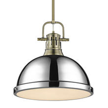 Golden Canada 3604-L AB-CH - Duncan Large Pendant with Rod