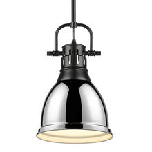 Golden Canada 3604-S BLK-CH - Duncan Small Pendant with Rod