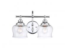 Golden Canada 3610-BA2 CH-CLR - Daphne 2-Light Vanity Light in Chrome with Clear Glass