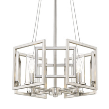 Golden Canada 6068-4P PW - Marco 4 Light Pendant (Convertible) in Pewter with Clear Glass