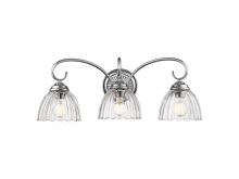 Golden Canada 6952-BA3 CH-CLR - Audra 3-Light Vanity Light in Pewter with Clear Glass