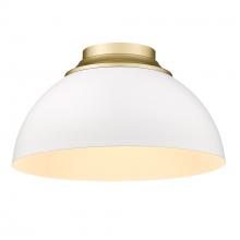 Golden Canada 6956-FM OG-WHT - Zoey Flush Mount in Olympic Gold with Matte White Shade