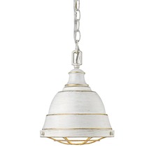 Golden Canada 7312-S FW - Bartlett Small Pendant in French White