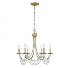 Golden Canada 7646-6 GA - Serafina 6 Light Chandelier in Golden Aura