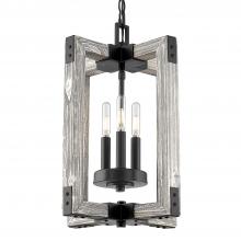 Golden Canada 7808-3P BLK - Lowell 3-Light Pendant in Matte Black