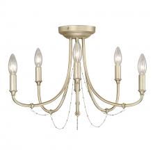 Golden Canada 8322-6SF WG - Kamila 6 Light Semi-Flush in White Gold