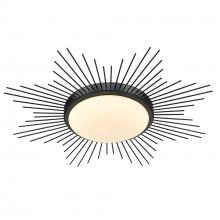 Golden Canada 9126-FM24 BLK-OP - Kieran 24" Flush Mount in Matte Black with Opal Glass