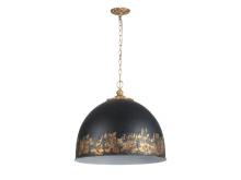 Golden Canada 0809-5P VG-ANVY - Alison 5-Light Pendant in Vintage Gold with Antique Matte Navy