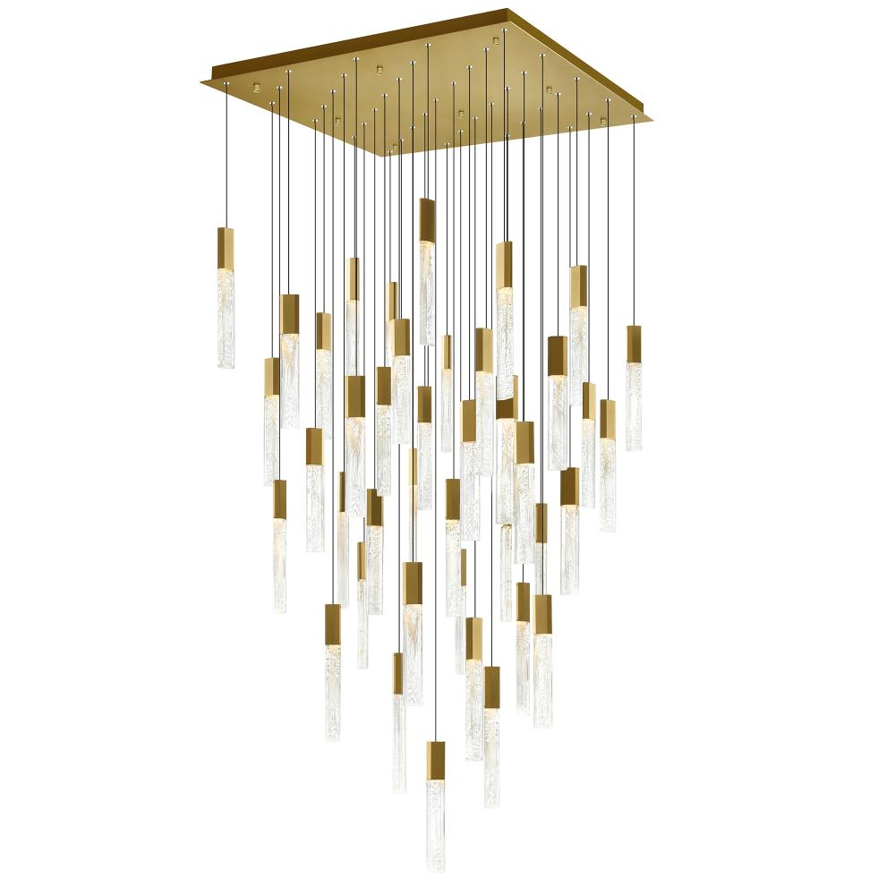 Greta Integrated LED Brass Chandelier