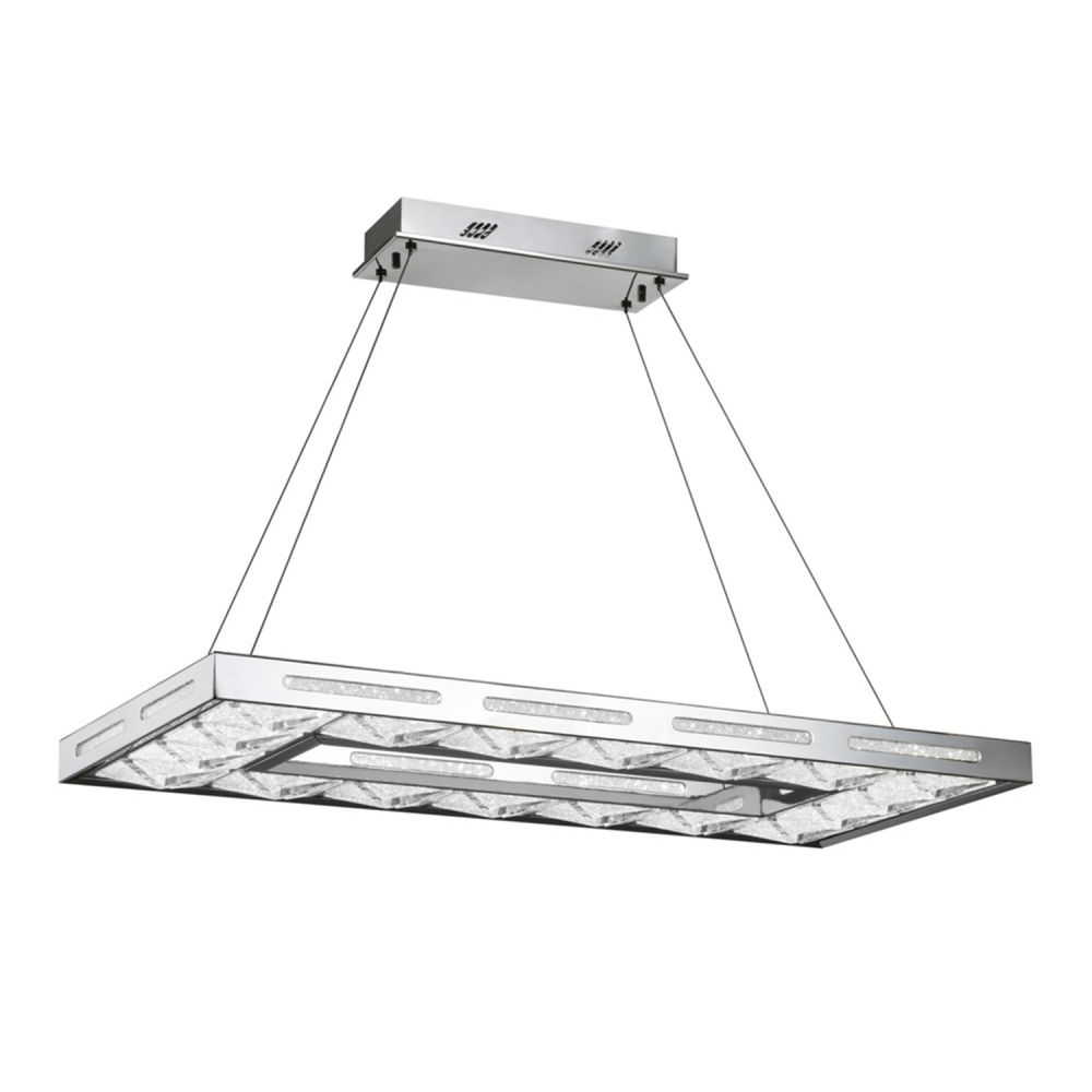 LED 36" Sleek Modern Rectangular Chandelier