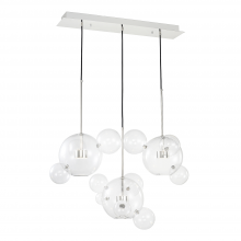 ZEEV Lighting CD10379-6-PN - 6-Light LED 45" Polished Nickel Linear Glass Multi-Pendant